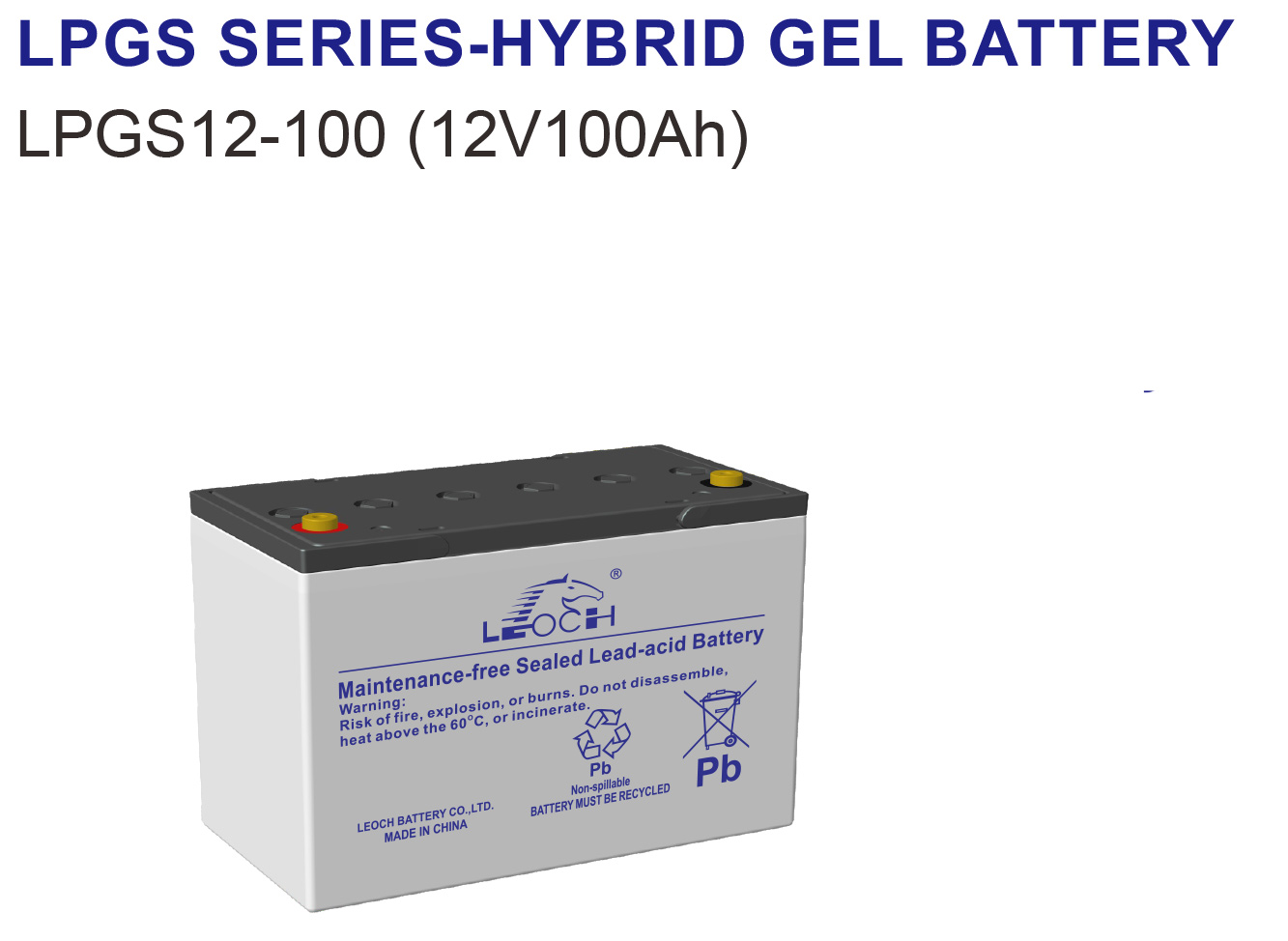 LPGS 12100,12V100 Ah