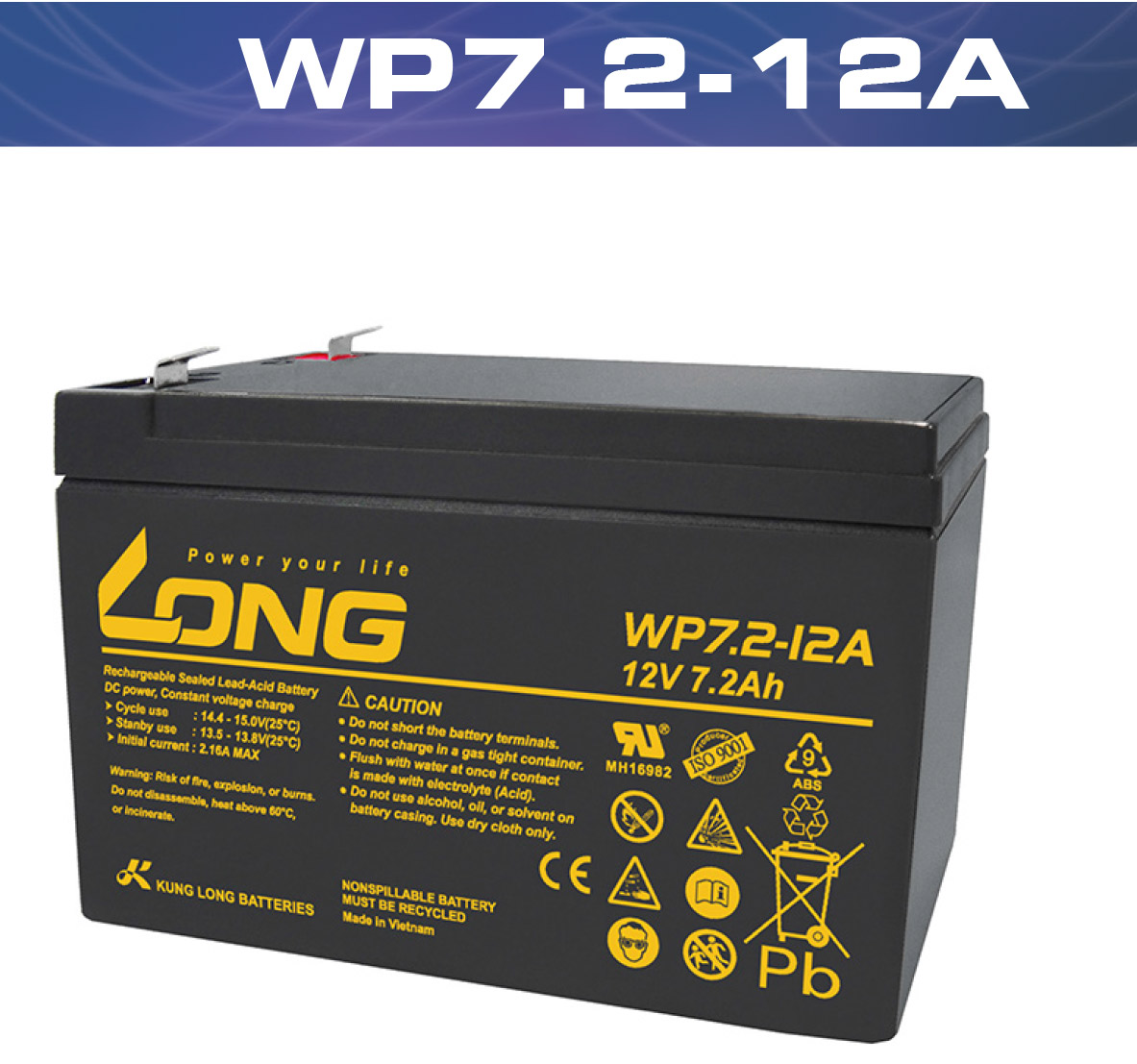 WP7.2-12,12V7.2 Ah