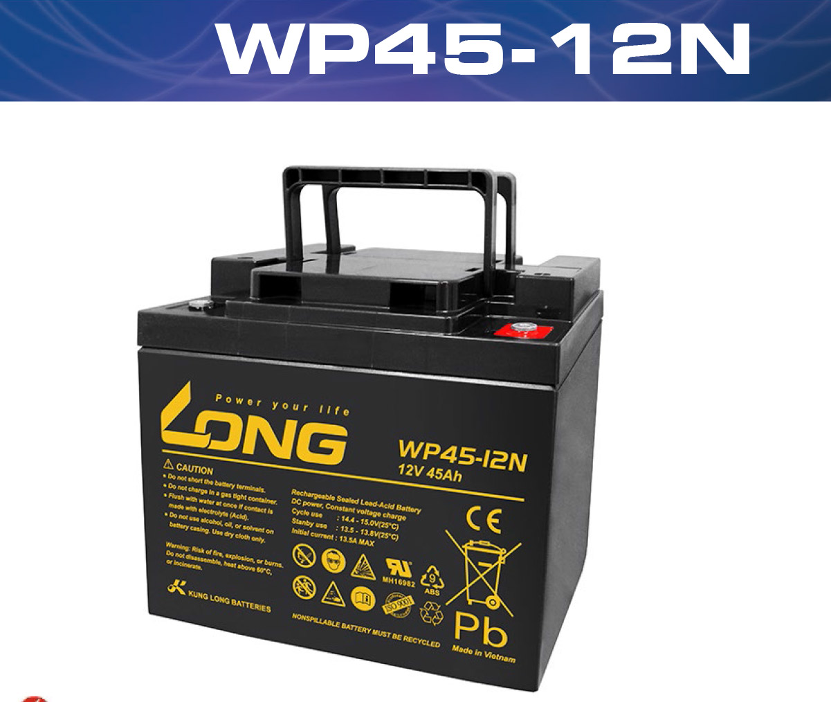 WP45-12N,12V45 Ah